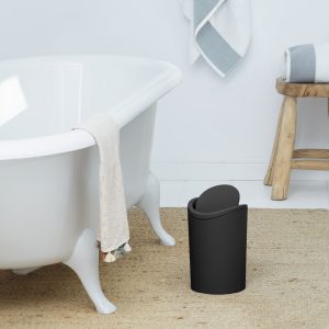 Papelera baño con tapa basculante