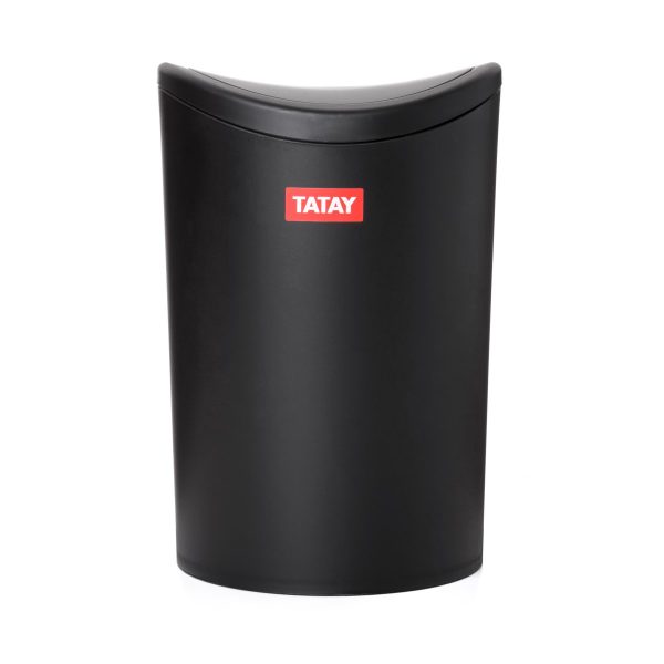 Bathroom wastebasket with tilting lid - Image 4