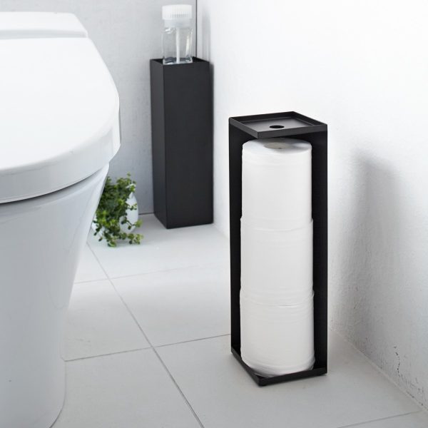 Toilet paper roll holder with concealed storage and display - Image 2