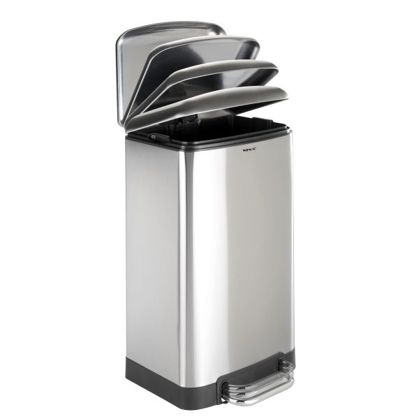 Cubo de pedal Easy Close de acero inoxidable 30 l