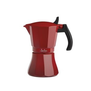 Red Vulcano induction coffee maker (6 cups)