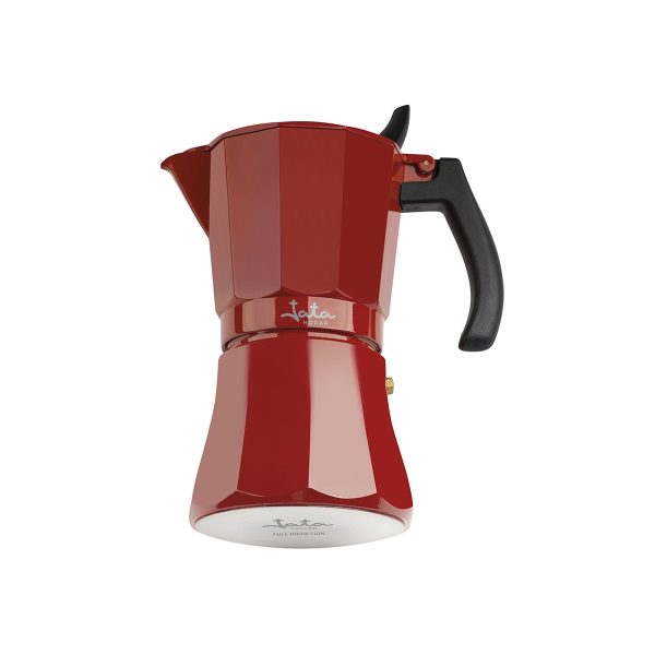 Red Vulcano induction coffee maker (6 cups) - Image 2