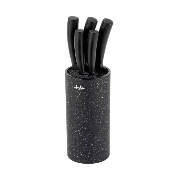 Set of high quality knives with block