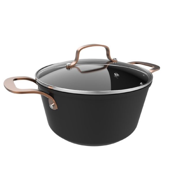 Aluminum pot with glass lid (4.5 l)