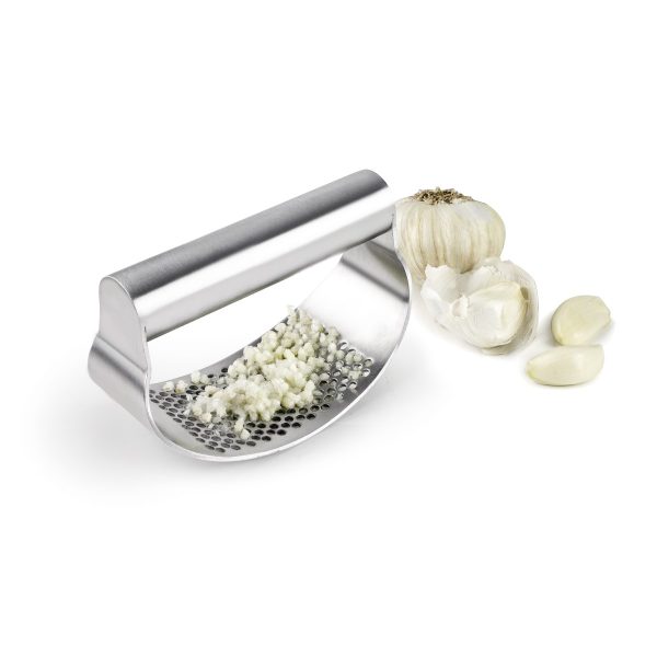 Garlic presser with bow design