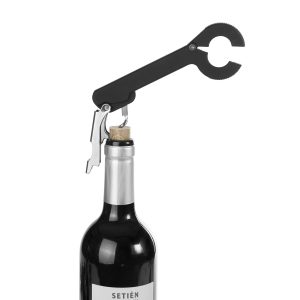 Sacacorchos de doble apoyo con descapsulador