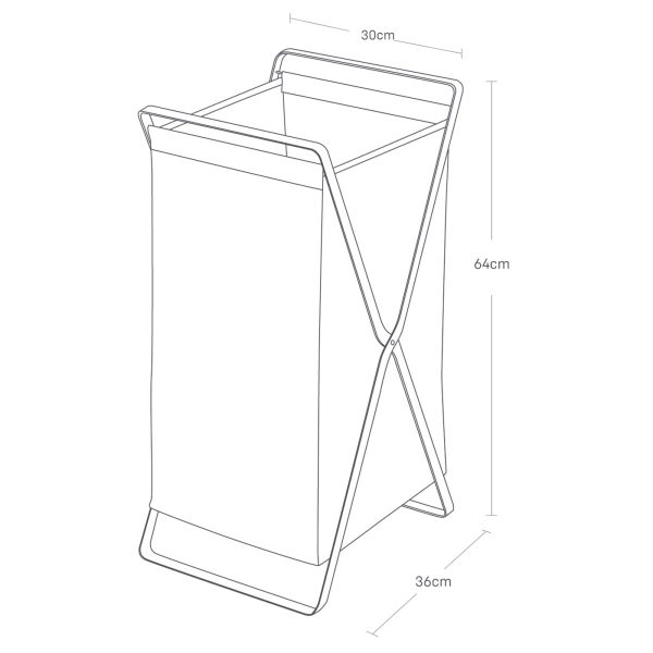 Foldable laundry basket with removable bag - Image 4
