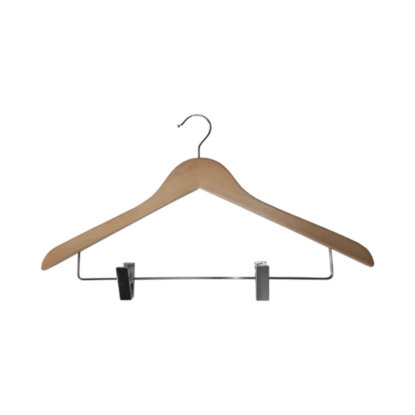 Set de 5 perchas de madera con pinzas - Imagen 2